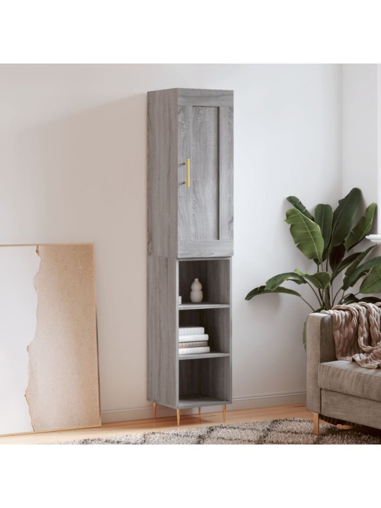 Skříň highboard šedá sonoma 34,5 x 34 x 180 cm kompozitní dřevo