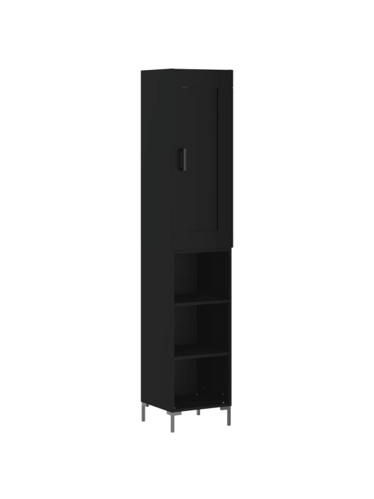Skříň highboard černá 34,5 x 34 x 180 cm kompozitní dřevo