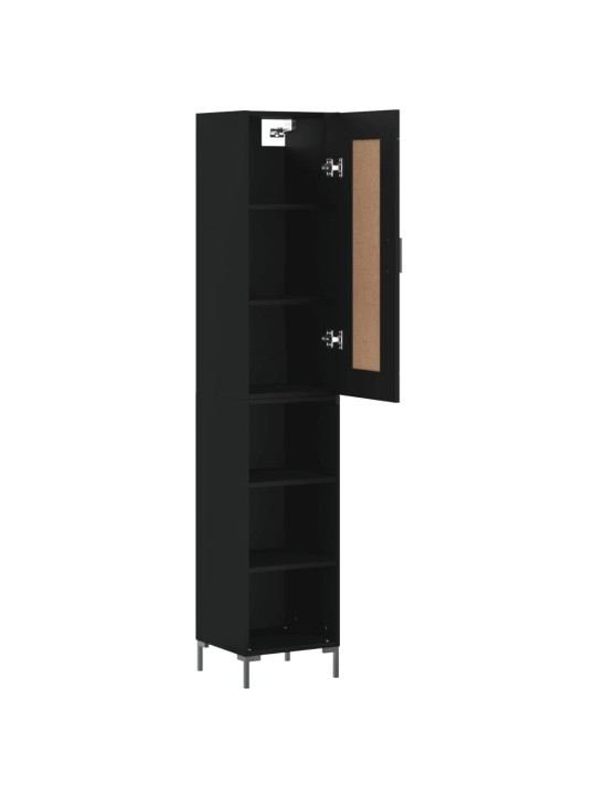 Skříň highboard černá 34,5 x 34 x 180 cm kompozitní dřevo