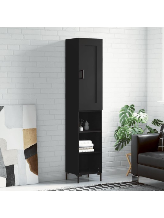 Skříň highboard černá 34,5 x 34 x 180 cm kompozitní dřevo