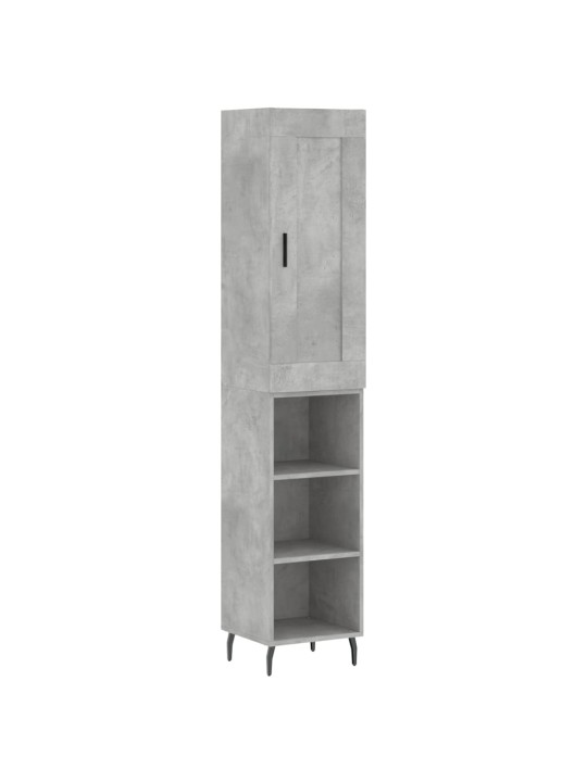 Skříň highboard betonově šedá 34,5x34x180 cm kompozitní dřevo