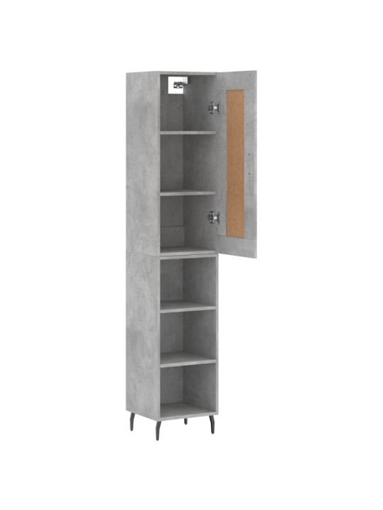 Skříň highboard betonově šedá 34,5x34x180 cm kompozitní dřevo