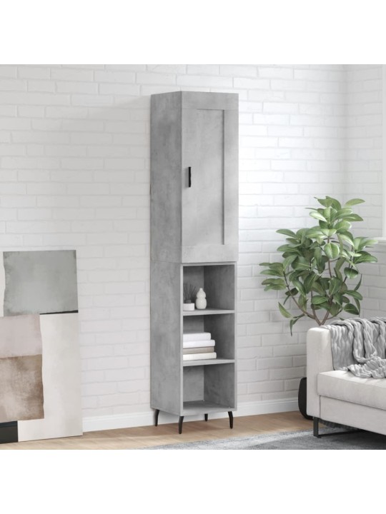 Skříň highboard betonově šedá 34,5x34x180 cm kompozitní dřevo