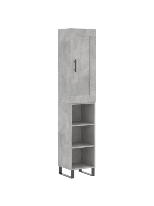 Skříň highboard betonově šedá 34,5x34x180 cm kompozitní dřevo