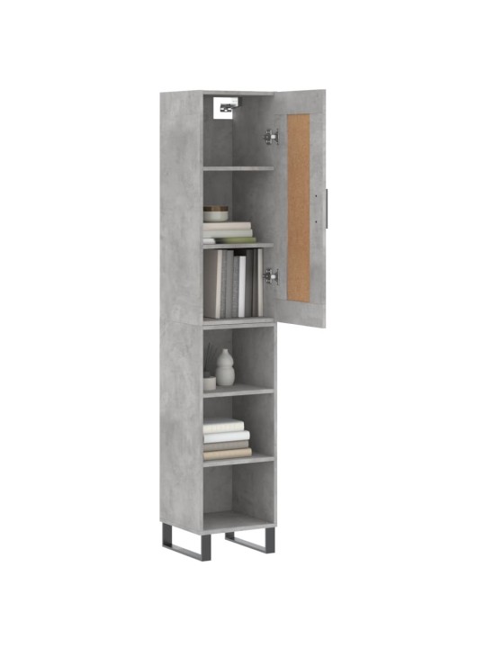Skříň highboard betonově šedá 34,5x34x180 cm kompozitní dřevo