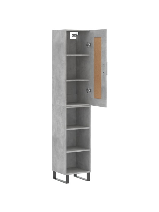 Skříň highboard betonově šedá 34,5x34x180 cm kompozitní dřevo