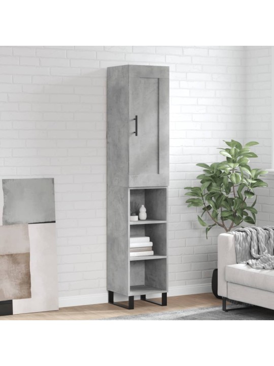 Skříň highboard betonově šedá 34,5x34x180 cm kompozitní dřevo
