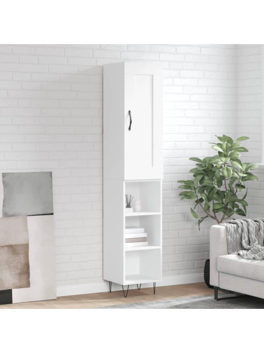 Skříň highboard bílá 34,5 x 34 x 180 cm kompozitní dřevo