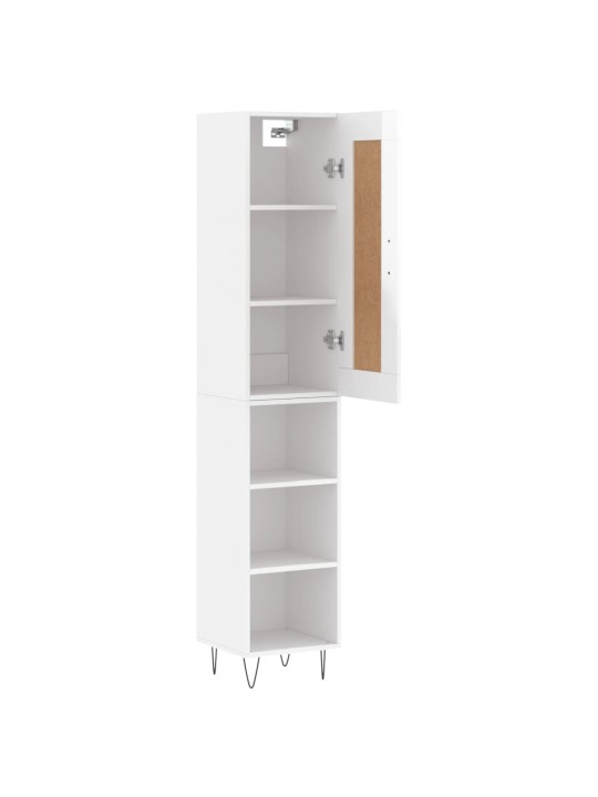 Skříň highboard bílá s vysokým leskem 34,5x34x180 cm kompozit