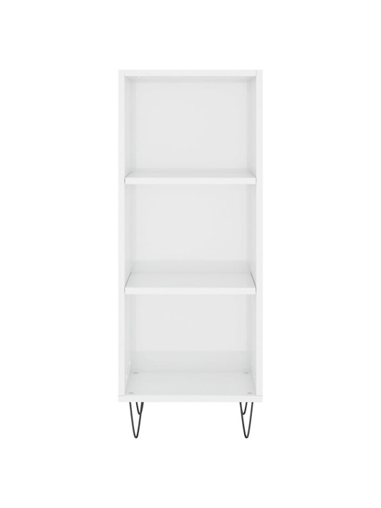Skříň highboard bílá s vysokým leskem 34,5x34x180 cm kompozit