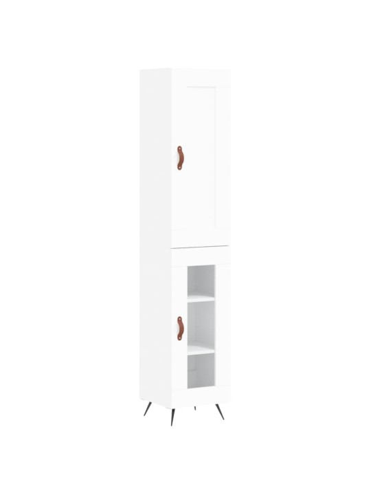 Skříň highboard bílá 34,5 x 34 x 180 cm kompozitní dřevo