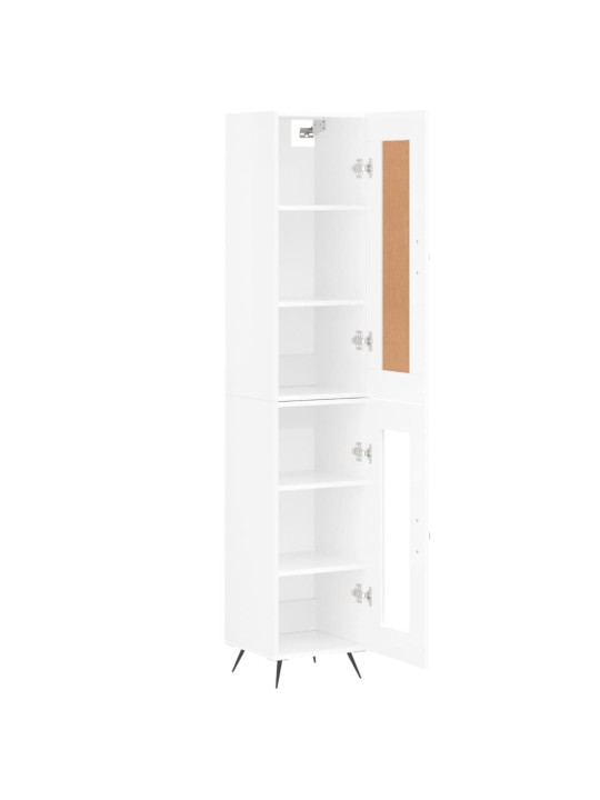 Skříň highboard bílá s vysokým leskem 34,5x34x180 cm kompozit