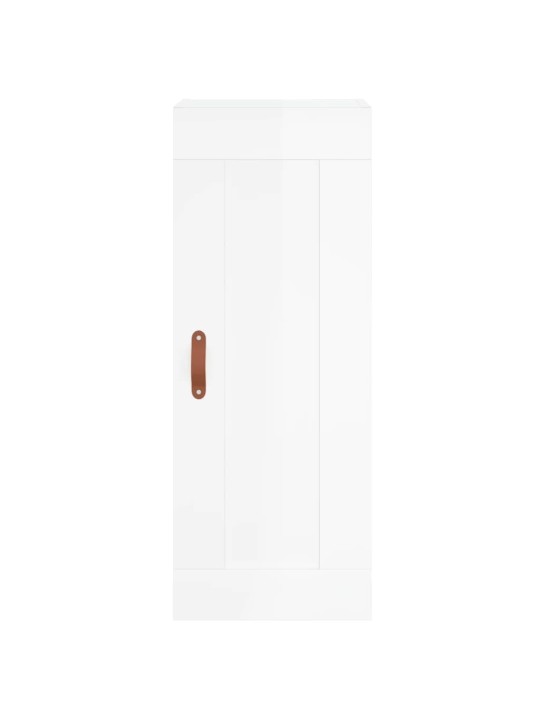 Skříň highboard bílá s vysokým leskem 34,5x34x180 cm kompozit