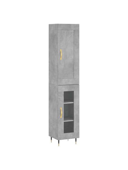 Skříň highboard betonově šedá 34,5x34x180 cm kompozitní dřevo