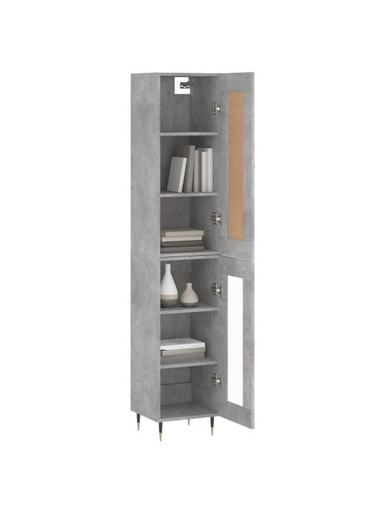 Skříň highboard betonově šedá 34,5x34x180 cm kompozitní dřevo