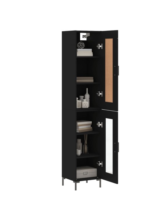 Skříň highboard černá 34,5 x 34 x 180 cm kompozitní dřevo