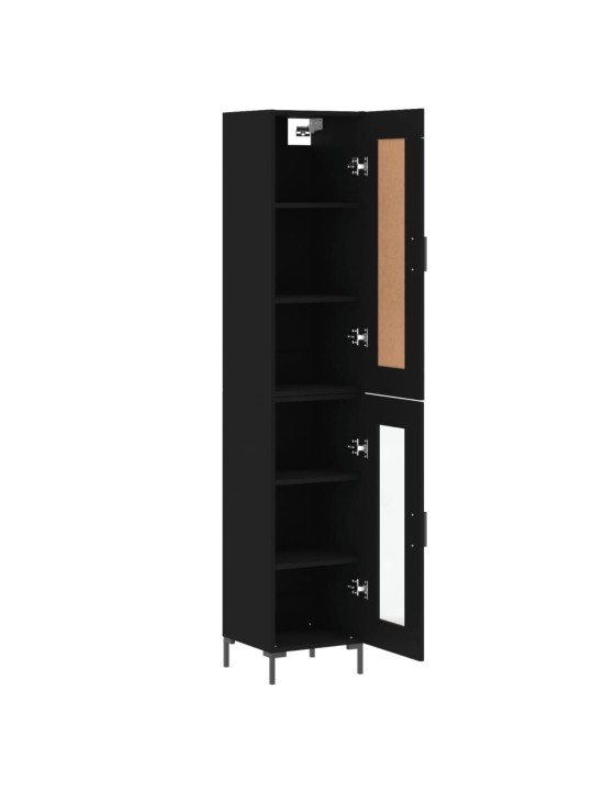 Skříň highboard černá 34,5 x 34 x 180 cm kompozitní dřevo