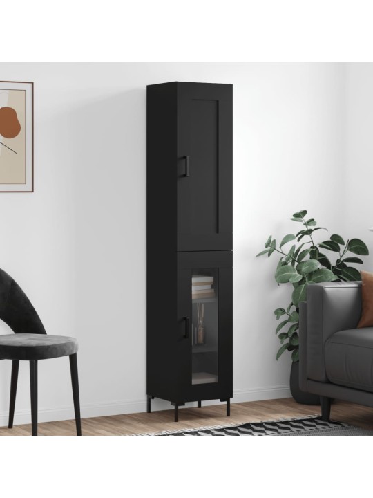 Skříň highboard černá 34,5 x 34 x 180 cm kompozitní dřevo