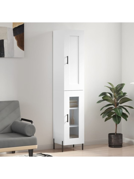 Skříň highboard bílá 34,5 x 34 x 180 cm kompozitní dřevo