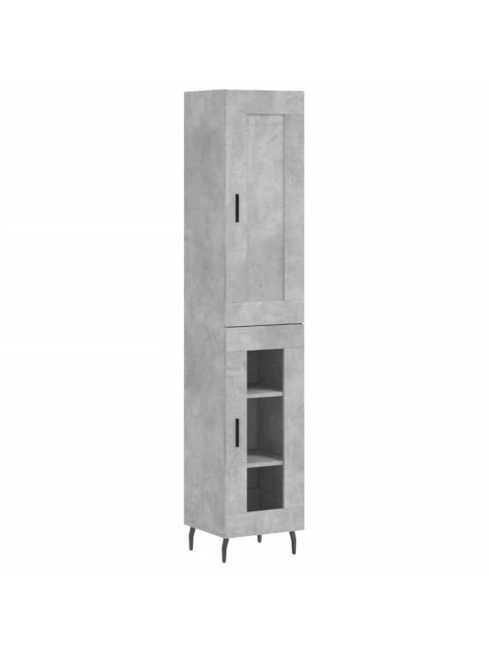 Skříň highboard betonově šedá 34,5x34x180 cm kompozitní dřevo