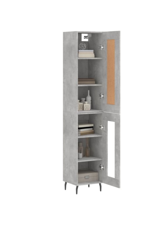 Skříň highboard betonově šedá 34,5x34x180 cm kompozitní dřevo
