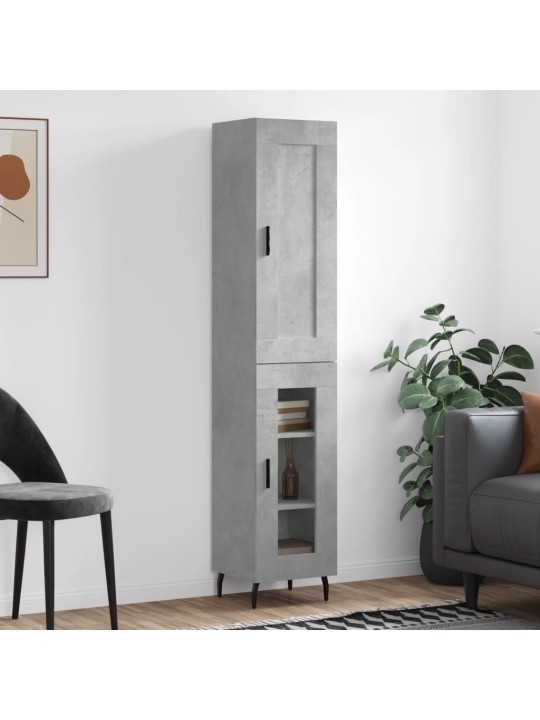 Skříň highboard betonově šedá 34,5x34x180 cm kompozitní dřevo