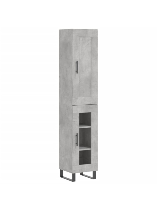Skříň highboard betonově šedá 34,5x34x180 cm kompozitní dřevo