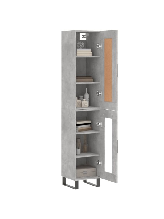 Skříň highboard betonově šedá 34,5x34x180 cm kompozitní dřevo