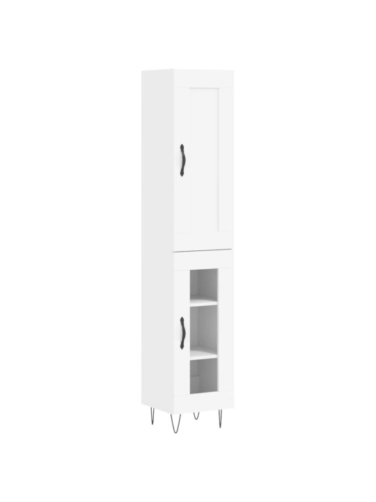 Skříň highboard bílá 34,5 x 34 x 180 cm kompozitní dřevo