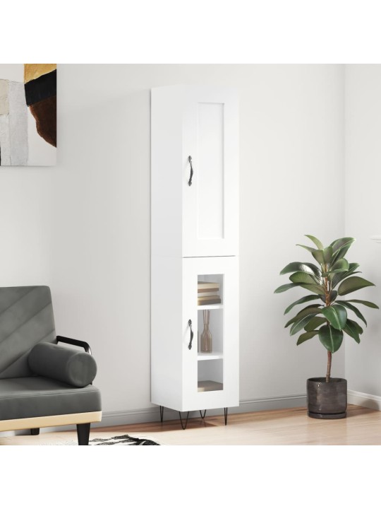 Skříň highboard bílá 34,5 x 34 x 180 cm kompozitní dřevo