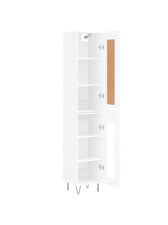 Skříň highboard bílá s vysokým leskem 34,5x34x180 cm kompozit