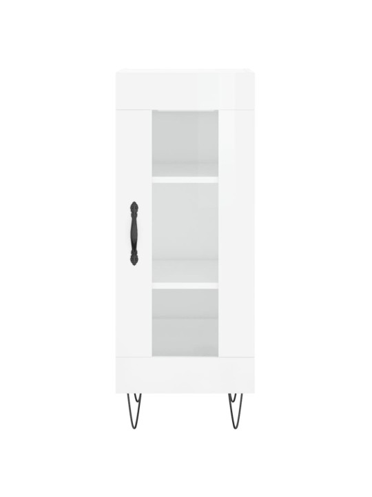 Skříň highboard bílá s vysokým leskem 34,5x34x180 cm kompozit