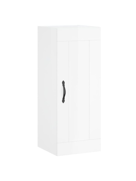 Skříň highboard bílá s vysokým leskem 34,5x34x180 cm kompozit