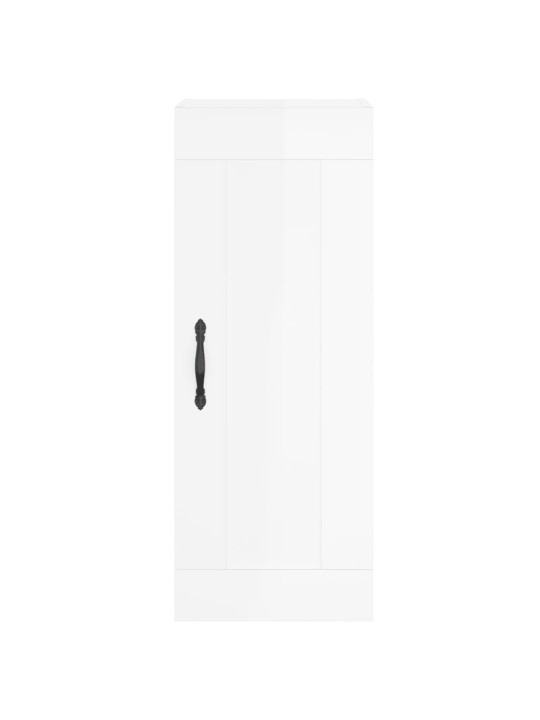 Skříň highboard bílá s vysokým leskem 34,5x34x180 cm kompozit