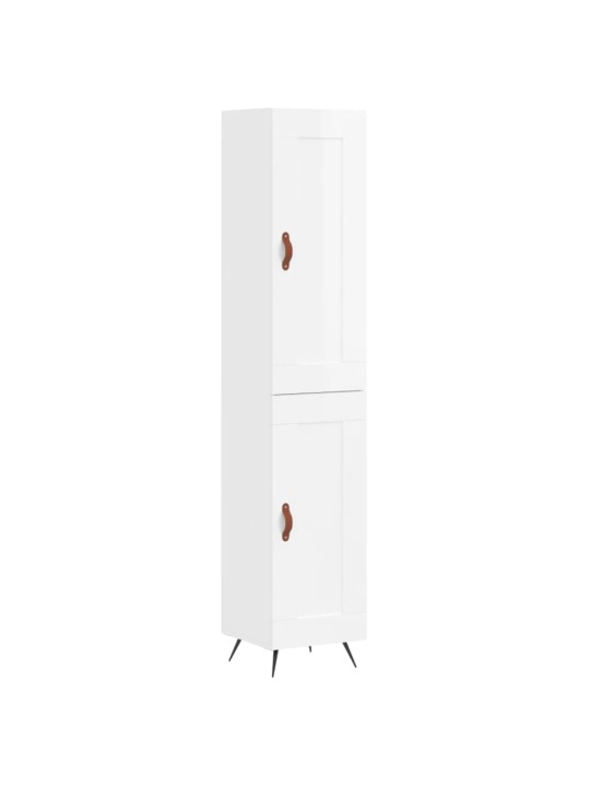 Skříň highboard bílá s vysokým leskem 34,5x34x180 cm kompozit