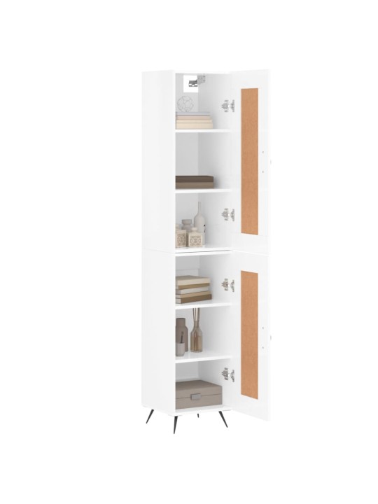 Skříň highboard bílá s vysokým leskem 34,5x34x180 cm kompozit