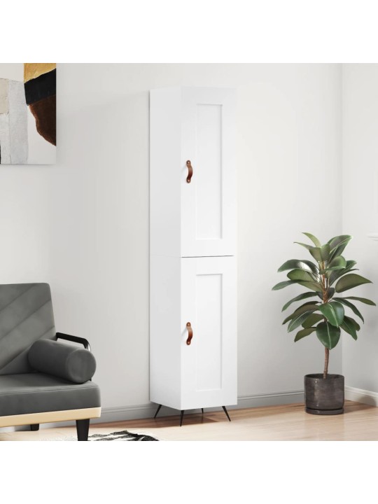 Skříň highboard bílá s vysokým leskem 34,5x34x180 cm kompozit