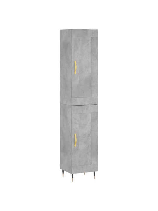 Skříň highboard betonově šedá 34,5x34x180 cm kompozitní dřevo