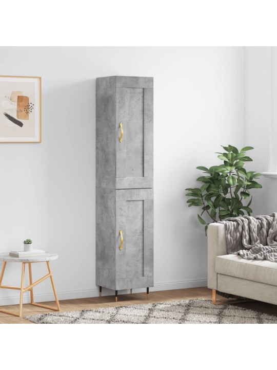 Skříň highboard betonově šedá 34,5x34x180 cm kompozitní dřevo