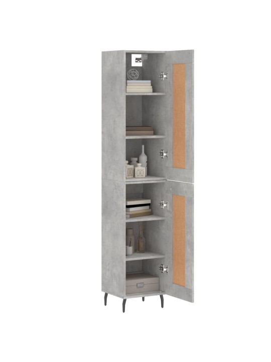 Skříň highboard betonově šedá 34,5x34x180 cm kompozitní dřevo