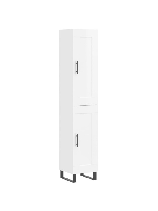 Skříň highboard bílá s vysokým leskem 34,5x34x180 cm kompozit