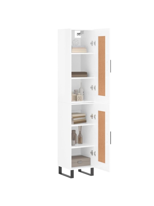 Skříň highboard bílá s vysokým leskem 34,5x34x180 cm kompozit