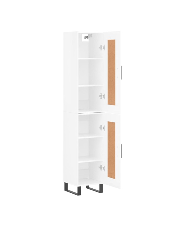 Skříň highboard bílá s vysokým leskem 34,5x34x180 cm kompozit