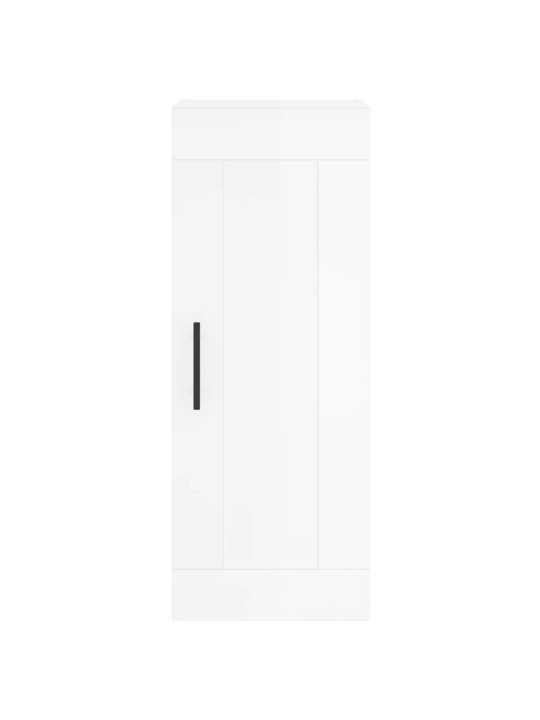 Skříň highboard bílá s vysokým leskem 34,5x34x180 cm kompozit