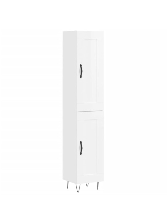 Skříň highboard bílá s vysokým leskem 34,5x34x180 cm kompozit