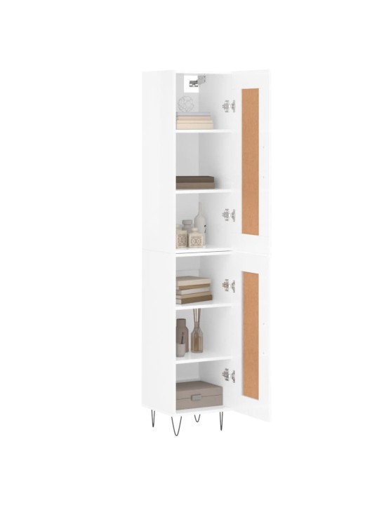 Skříň highboard bílá s vysokým leskem 34,5x34x180 cm kompozit