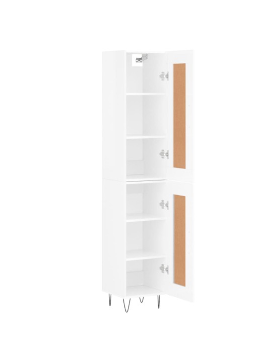 Skříň highboard bílá s vysokým leskem 34,5x34x180 cm kompozit