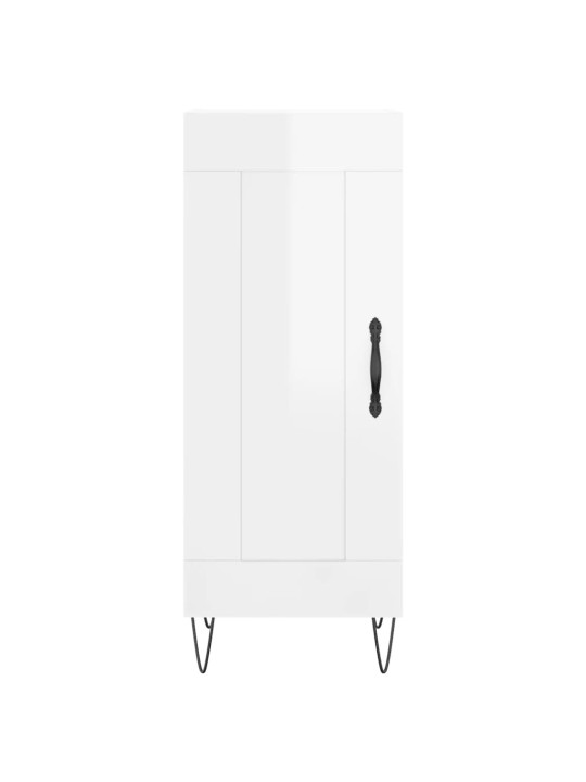 Skříň highboard bílá s vysokým leskem 34,5x34x180 cm kompozit