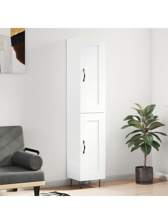 Skříň highboard bílá s vysokým leskem 34,5x34x180 cm kompozit