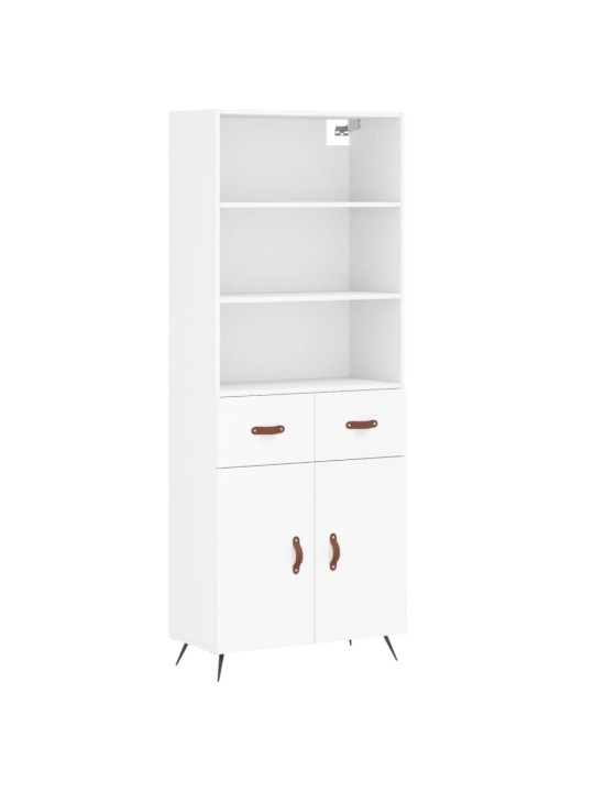 Skříň highboard bílá 69,5 x 34 x 180 cm kompozitní dřevo